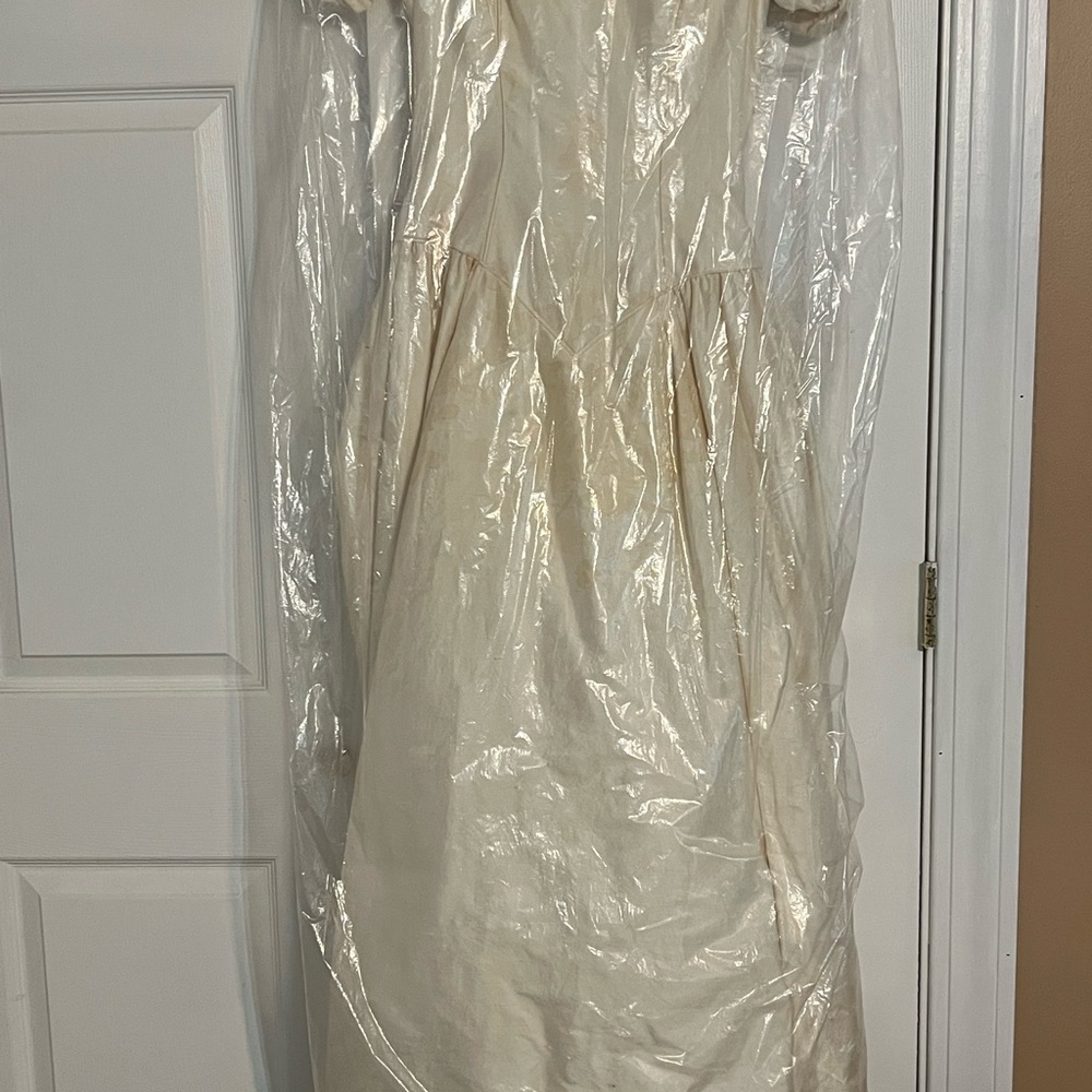 Halloween David's Bridal Cream Wedding Dress